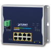 Planét WGS-5225-8P2S plochý L3 switch, 8x1Gb, 2x2.5Gb SFP, 8x PoE 802.3at 240W, 48-56VDC, -40~75°C, IP30, fanless