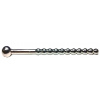 ROUGE Satinless Steel Beaded Hollow Urethral Sound with Stopper