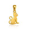 Zlatý prívesok Mačka so zirkónovým očkom