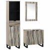 zahrada-XL Sada kúpeľňového nábytku s dverami 3 pcs Biela 38 x 33 x 160 cm 3310049