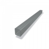 PREFA štvorcový plech 100 x 100 mm / 3000 mm, svetlosivý P10
