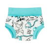 Dojčenské bavlnené kraťasy-bloomers Nicol Dinosaur - Tyrkysová - 3– 6 m