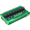 Modul relé 8x High Low spúšť. napája. 24V, kontakt 230V/10A, na DIN