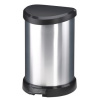 Odpadkový kôš, s pedálom, kovový efekt, 15 l, CURVER