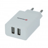 Swissten sieťový adaptér Smart IC 2x USB 2,1A Power + dátový kábel USB / Micro USB 1,2 m biely 22051000