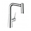 Hansgrohe M71 - Drezová batéria Metris s výsuvnou spŕškou, sBox, EcoSmart, chróm 73823000