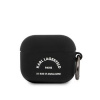 AppleMix KARL LAGERFELD puzdro / obal pre Apple AirPods 3 (2021) - silikónové - Karlova adresa - čierne
