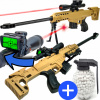 OSTREĽOVAČSKÁ PUŠKA NA GUĽKY BARRETT M82 S LASEROM A KOLIMÁTOROM, GRANÁTOVÁ GUĽKA