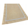 Behun na stol - Beige Tread, striebro 85 x 40 cm (Tread 40x85 cm Ecru Lurex Gloria)