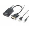 GEMBIRD Redukcia VGA - HDMI, 0,15 m, M/F A-VGA-HDMI-01