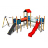 Playground System DETSKÉ IHRISKO - zostava so šmýkačkou a hojdačkou 4U306D-15