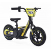 Detské elektrické odrážadlo RIRIBIKE RTX3 24V (12”), žlté, Lítiová batéria, 100W motor, Kotúčová brzda, Nastaviteľné mäkké PU sedadlo
