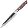 IZMAEL Damaškový kuchynský nôž Tetsuya Utility/Hnedá 15 cm