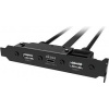 AKASA - USB 3.1 gen 1 typ C a 2xTyp A 2.0 záslepka AK-CBUB53-40BK
