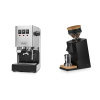 Gaggia New Classic E24 BC, stainless steel + Eureka Mignon Single Dose, Black & Oak
