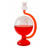 Sklenený barometer Goethe na stôl červený