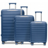 PUCCINI Súprava 3 CESTOVNÝCH KUFOV PP 4 Kolieska Tvrdé 3v1 PP030-7A