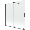 Mexen Velar 2-krídla vaňová zástena posuvná 160 x 150 cm, transparentná, čierna - 896-160-000-01-70