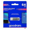 Goodram USB flash disk, USB 3.0 (3.2 Gen 1), 64GB, ODA3, strieborný, ODA3-0640S0R11, USB A / USB C, s otočnou krytkou