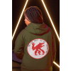 GG-God.sk Mikina Beast Dámska Farba: Zelená (Olive), Veľkosť: S, Grafika: Vzadu (Back)
