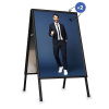Reklamný A-stojan čierny A1, profil 25 mm