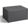 ALLIBERT ARICA stolík grafit, 79 x 59 x 42 cm, umelý ratan 17200570
