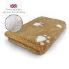 DRYBED Premium Vet Bed PawHearts hnedý 150 x 100 cm