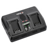 YATO YT-828499 Nabíjačka pre 2x 18 V, 2,2 A AKU batérie