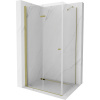 Mexen Lima sprchovací kút 90x80 cm, priehľadná, zlatá, 856-090-080-50-00