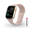 SWISSTEN silikonový řemínek pro Apple Watch 42-44 mm pískově růžová 46000115