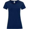 Fruit of the Loom Tričko Lady-Fit Iconic 150 T, krátký rukáv, dámské COT-16143200301 S Navy