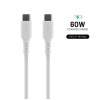 FIXED Liquid silicone kábel USB-C to USB-C PD 1.2m biely FIXDLS-CC12-WH - Datový a nabíjací kábel USB-C 60W