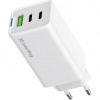 COLORWAY 2x USB-C, 1x USB-A/ síťová nabíječka/ GaN/ PD/ PPS/ 65W/ Bílá CW-CHS058PD-WT