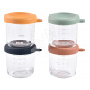 Sada dóz na jedlo Sunrise Color Mix Beaba 250 ml 4 kusy z kvalitného skla