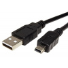 Kábel OEM USB A(M) - miniUSB 5pin B(M), 0,15m