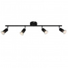 ACA DECOR Stropné bodové svietidlo TRINITY 4xGU10, čierna farba