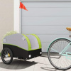 vidaXL Vozík za bicykel, čierno zelený 45 kg, železo