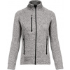 KARIBAN VINTAGE K9107 / Dámska melanžová fleecová bunda - light grey melange S