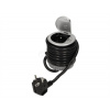 Zapustená zásuvka ORNO OR-AE-1373 230V + USB nabíjacia, strieborná, prívod 1,8m