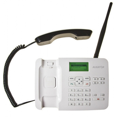 ALIGATOR T100 stolný telefon na simkartu White