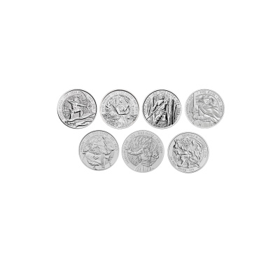 The Royal Mint strieborná minca Sada stříbrných mincí 7 x Mýty a legendy