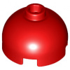 553c Red Brick, Round 2 x 2 Dome Top with Bottom Axle Holder (Červená cihla, kulatá kopule 2 x 2 se spodním držákem osy)