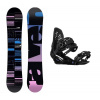 Raven Supreme black dámský snowboard + Gravity G2 Lady black vázání - 150 cm + L (EU 42-43)