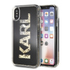 Karl Lagerfeld Karl Logo trblietavé puzdro na iPhone X/Xs – čierne (Karl Lagerfeld Karl Logo trblietavé puzdro na iPhone X/Xs – čierne)