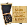 Sablio Darčeková sada na víno Ja mám najlepšieho priateľa na svete: 147×168×49 mm