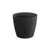 PlasticFuture Kvetináč Wheaty antracitový, 21,8 cm