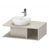 DURAVIT D-Neo závesná skrinka pod umývadlo na dosku, 1 otvorená priehrada vpravo, 800 x 550 x 260 mm, taupe matná, DE492809191