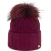 Dámska zimná čiapka Granadilla Doutey Fur Beanie - bordeaux uni