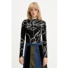 Tričko s dlhým rukávom Desigual LONDRES 25WWTK49 čierna M