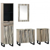zahrada-XL Sada kúpeľňového nábytku 4 pcs Hnedý orech 38 x 33 x 160 cm 3310050